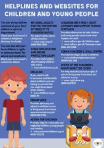 Helplines & Websites for Children & Young People